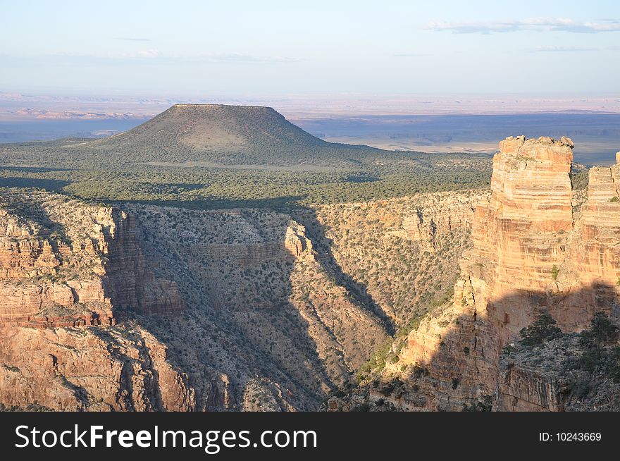 View of Grand Canyon of Colorado from the South Rim. View of Grand Canyon of Colorado from the South Rim