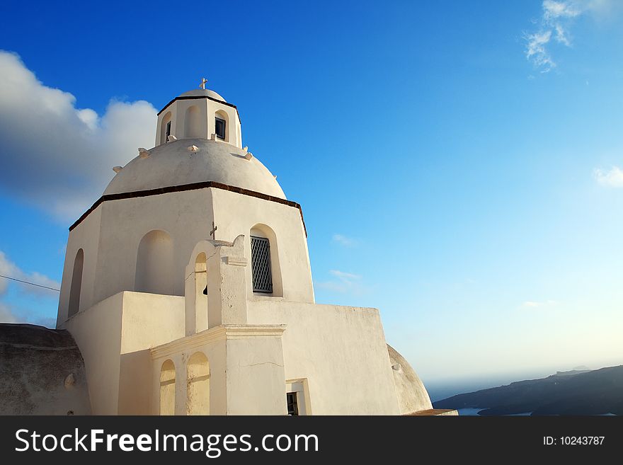 A whitewash church in greece