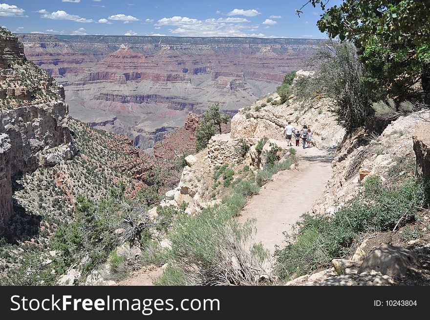 View of Grand Canyon of Colorado from the South Rim. View of Grand Canyon of Colorado from the South Rim