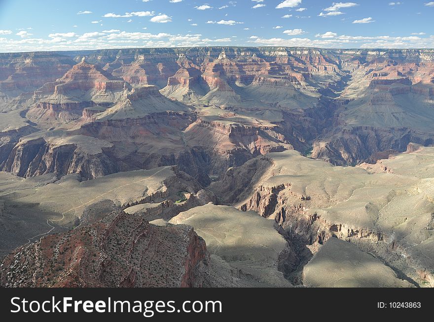 View of Grand Canyon of Colorado from the South Rim. View of Grand Canyon of Colorado from the South Rim