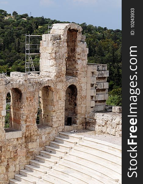 Odeon of herodes atticus is the oldest theater of the world