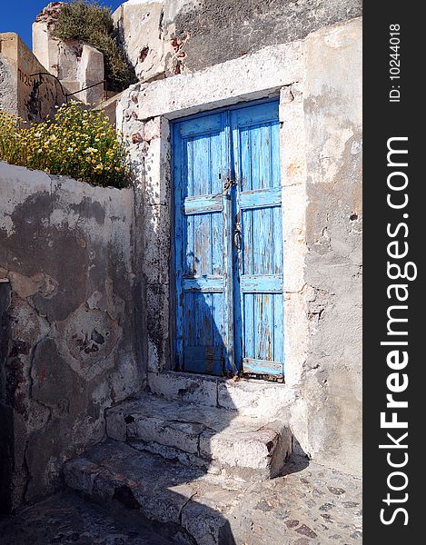 An old house door in europe