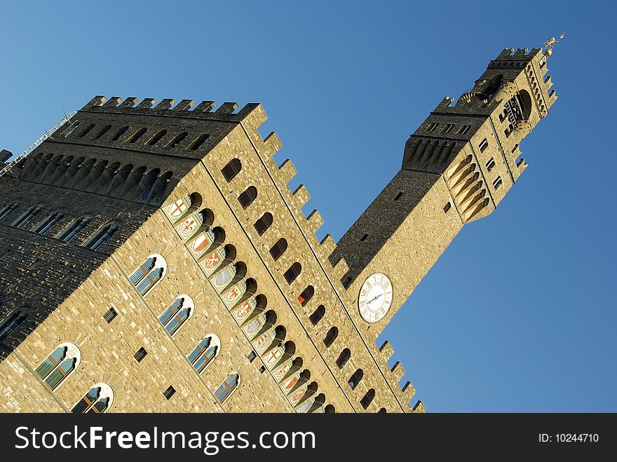 Palazzo Vecchio, in Piazza della Signoria - Florence, Italy. Palazzo Vecchio, in Piazza della Signoria - Florence, Italy.