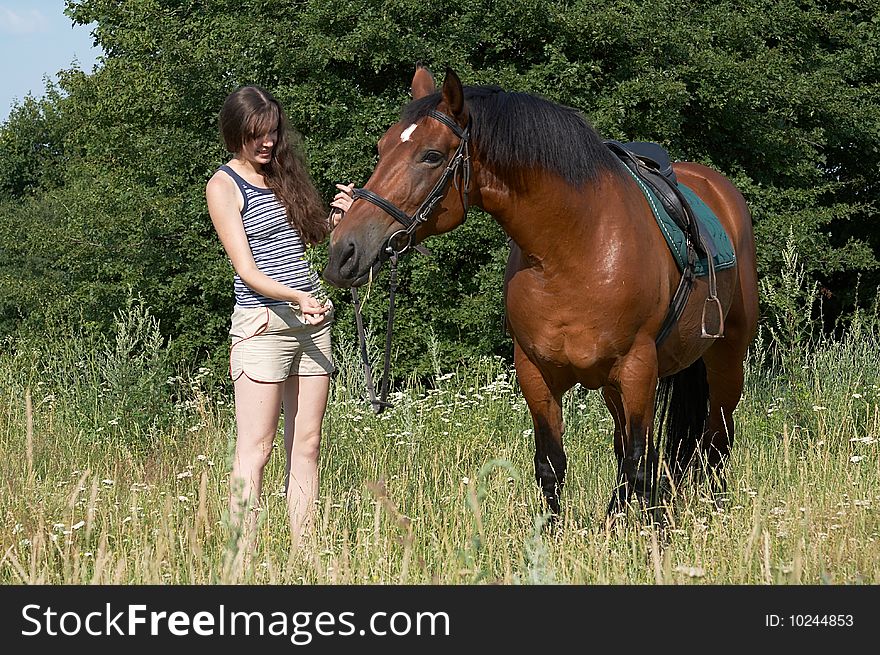 Girl and horse