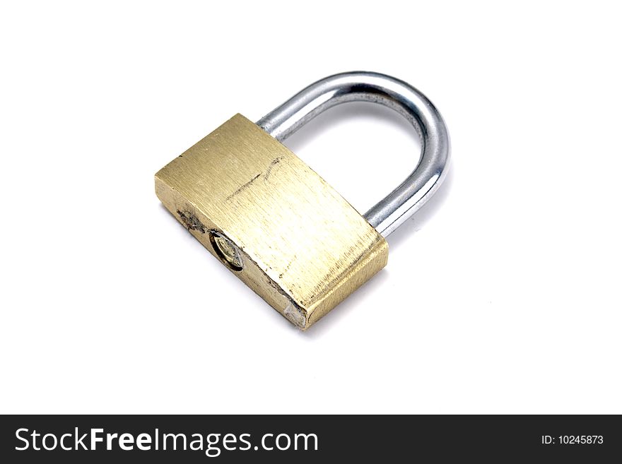 Padlock isolated on white background