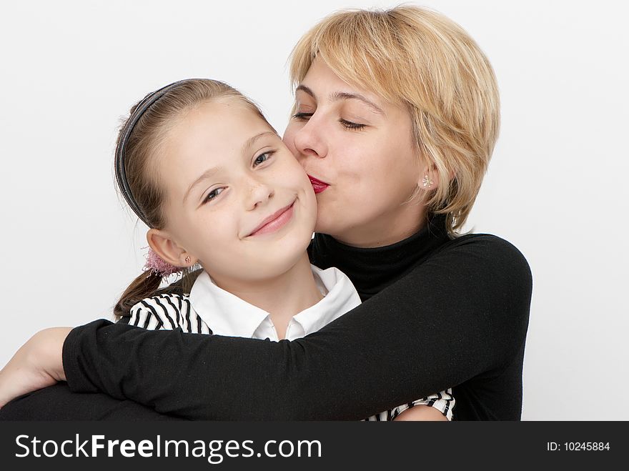 Portrait Of Mother With A Daughter.