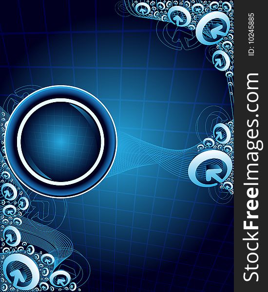 Abstract blue background with place for your text