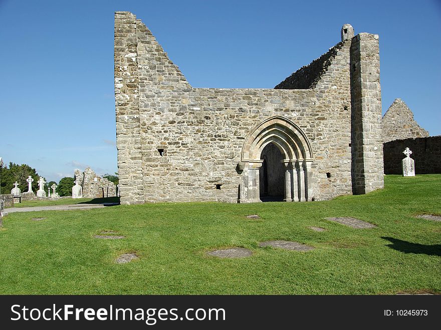 Ruins of Clonmacnoise, in Ireland. Ruins of Clonmacnoise, in Ireland