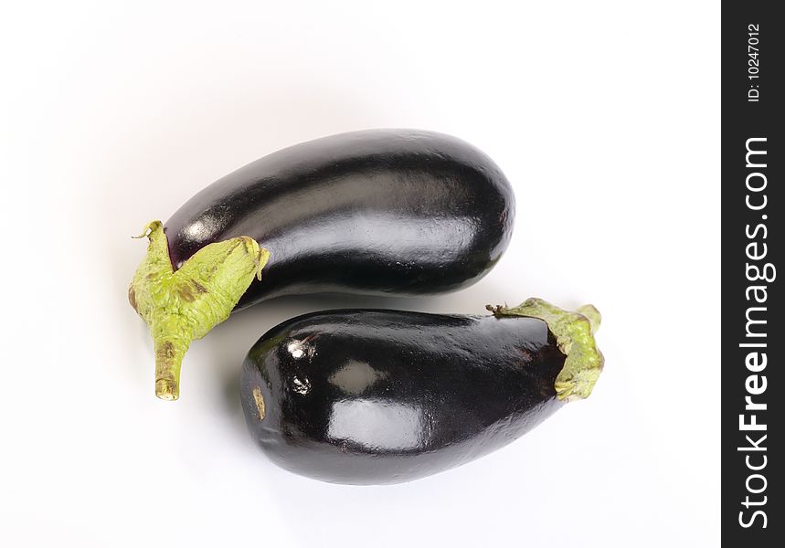 Aubergines with shadows. is not isolated image