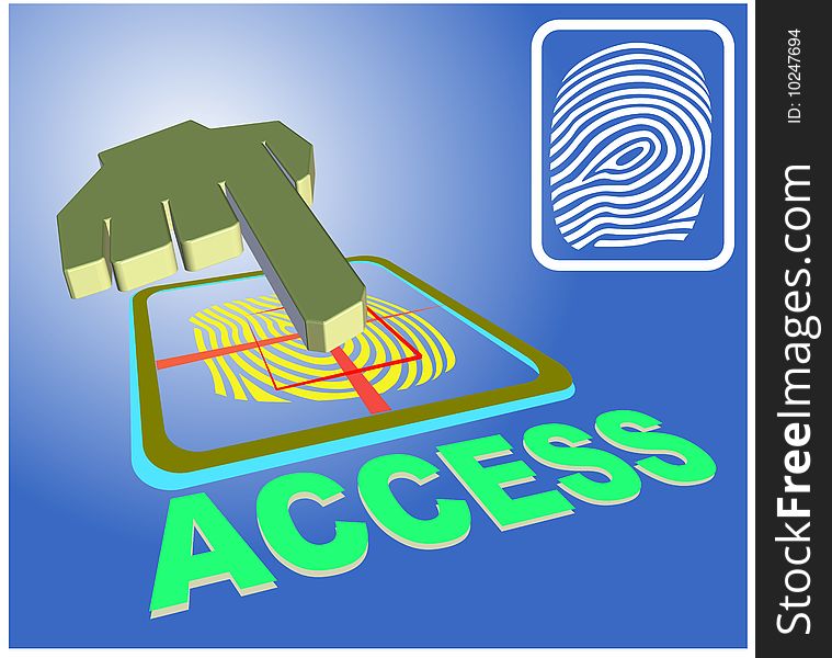 Fingerprint access  illustration