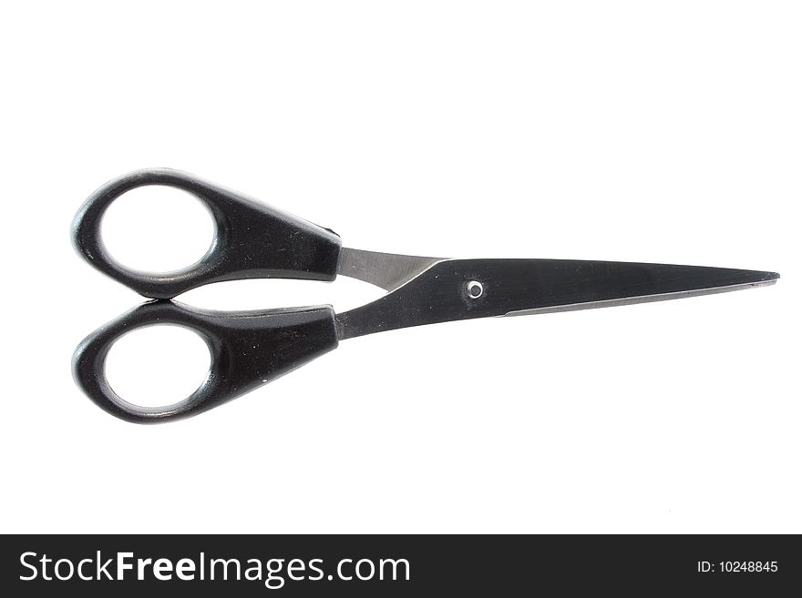 Scissors hairdressing salons on a white background, it is isolated.