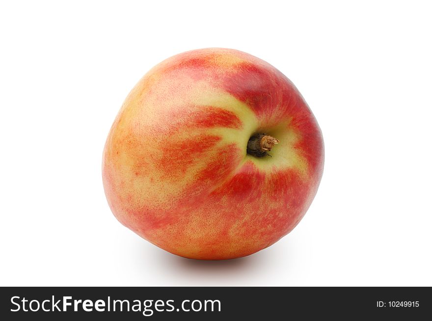 Fresh peach  isolated on white