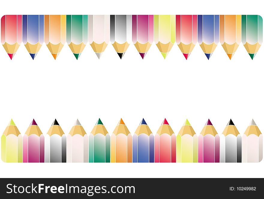 The colour pencil pattern, created by adobe illustrator CS