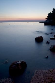 Sunset At Adriatic Sea Royalty Free Stock Photo Sunset At Adriatic Sea Royalty Free Stock Photo