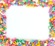 Frame From Colorful Stones. Royalty Free Stock Images