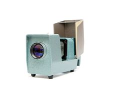 Vintage Side Projector Shallow DOF Isolated Stock Photo