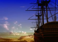 The Ancient Ship Royalty Free Stock Image The Ancient Ship Royalty Free Stock Image