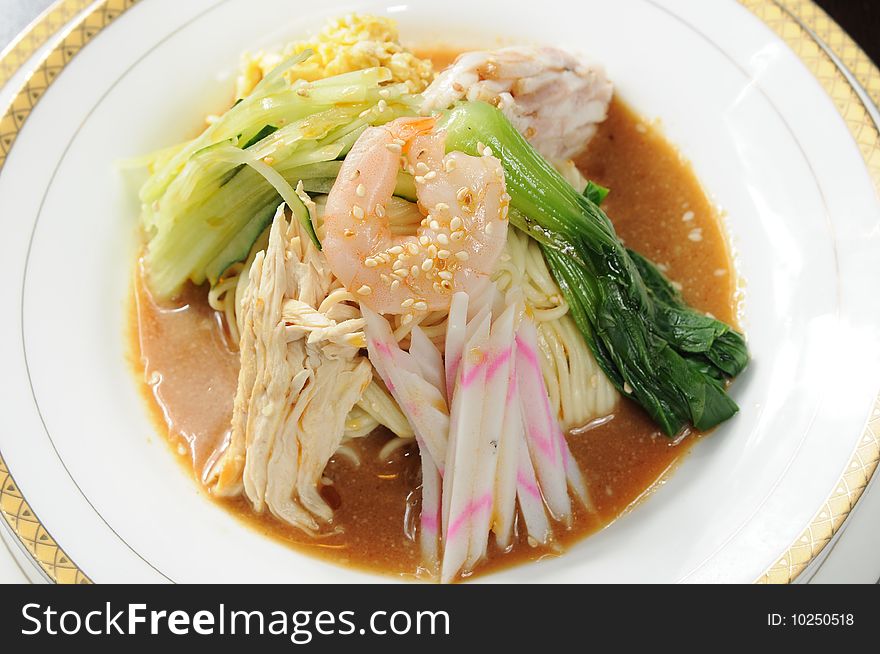 Chinese noodles on the table