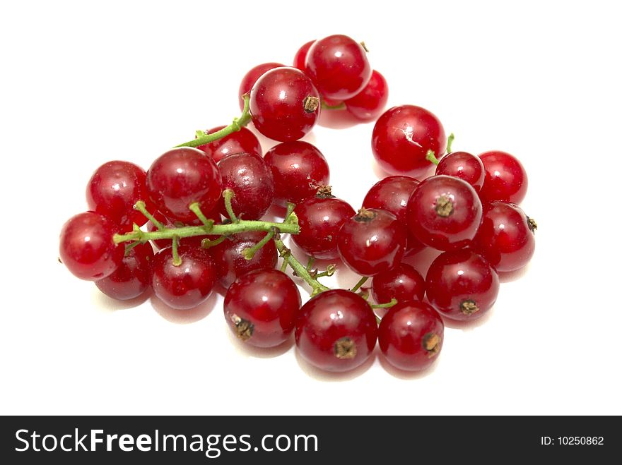 Red currant isolated on the white