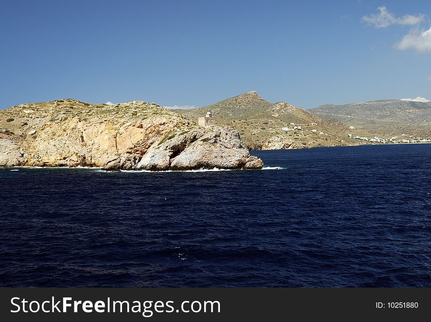 Mediterranean sea and islands in greece. Mediterranean sea and islands in greece