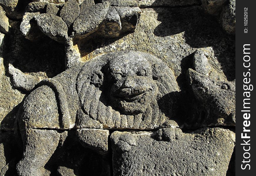 Image of some faces in the ancient city of borobudur. Image of some faces in the ancient city of borobudur