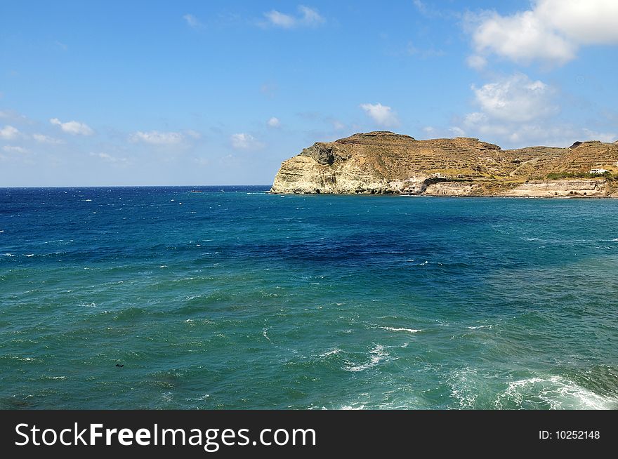 Beautiful mediterranean sea and island