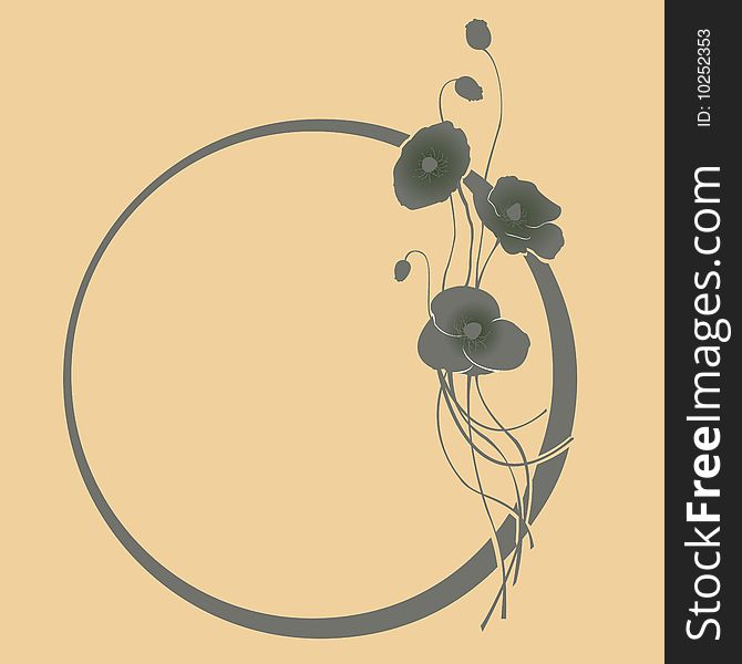 Vector illustraition of funky Abstract floral border. Vector illustraition of funky Abstract floral border