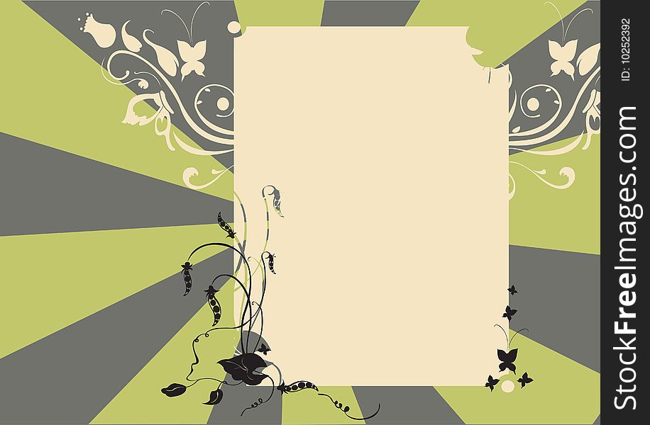 Vector illustraition of funky Abstract floral border. Vector illustraition of funky Abstract floral border