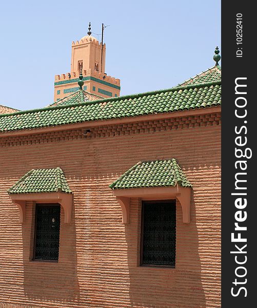 Mosque building in Marrakech, Morocco