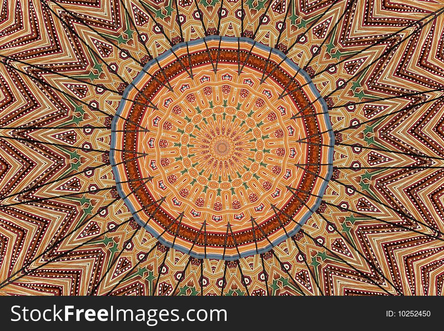 Abstract of colourful painted ceiling. Abstract of colourful painted ceiling