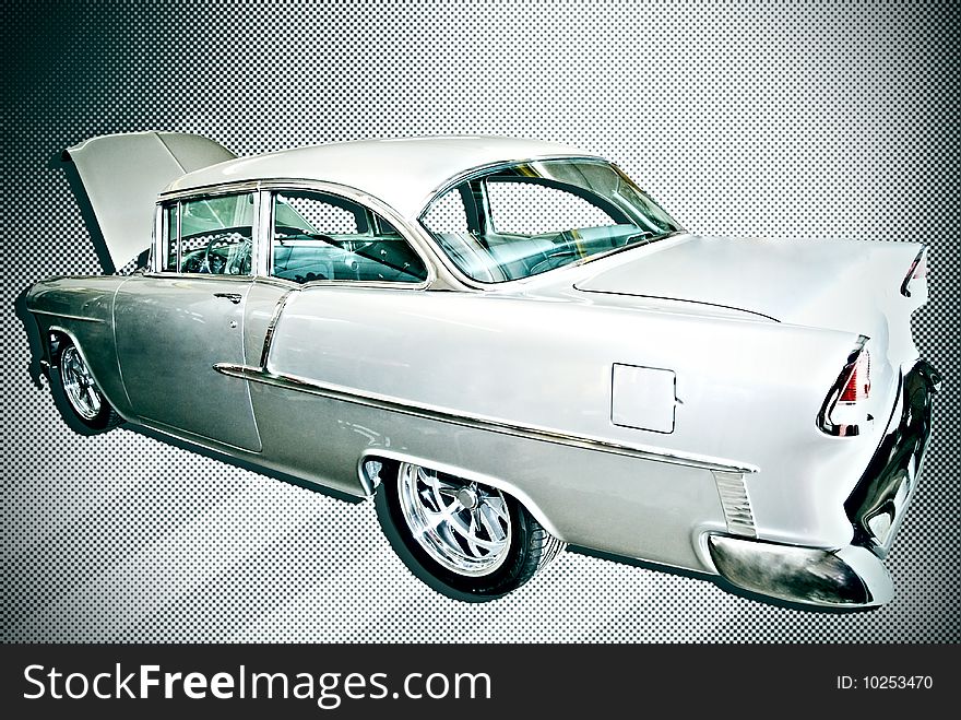 A beautifully restored classic chevy with background and tint added. A beautifully restored classic chevy with background and tint added.