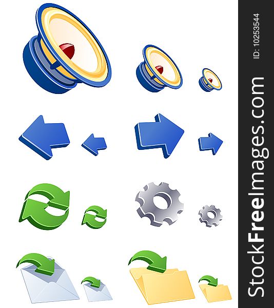 Vector WEB icons isolated on white. Set 3. EPS available. Vector WEB icons isolated on white. Set 3. EPS available.