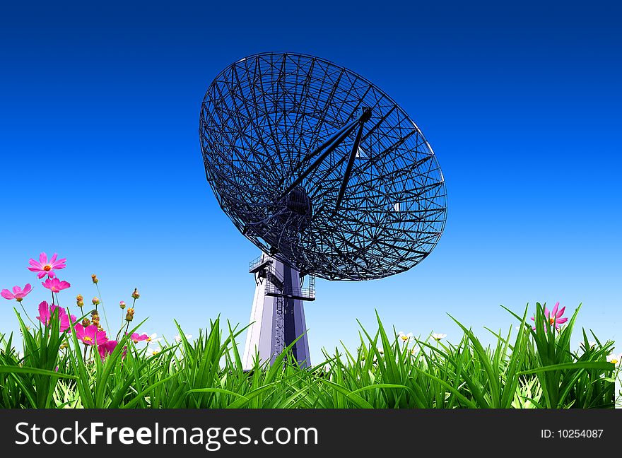 Radar on a background of the sky. Radar on a background of the sky