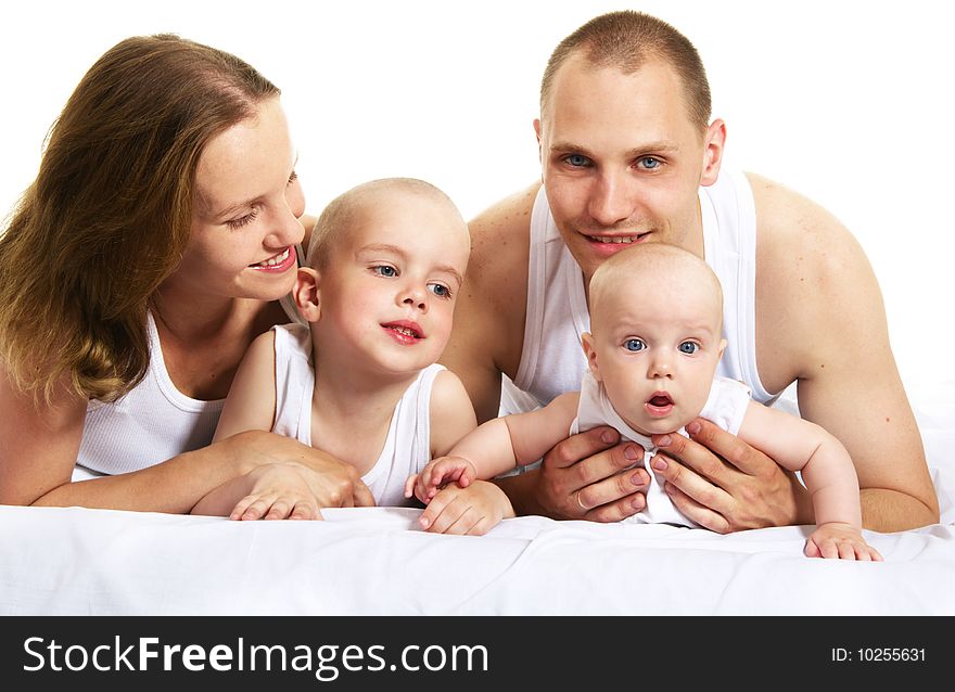 Happy young family