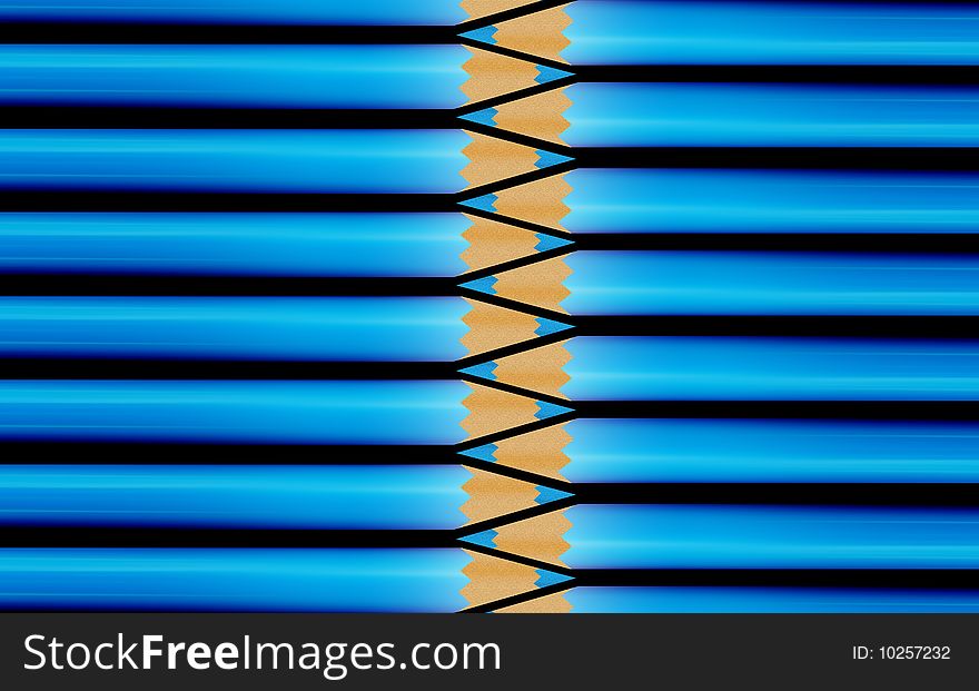 Blue pencils over black background. School design. Blue pencils over black background. School design