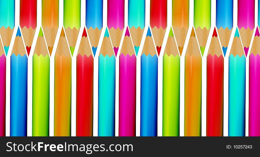Red, blue, green, orange and purple colors over white background