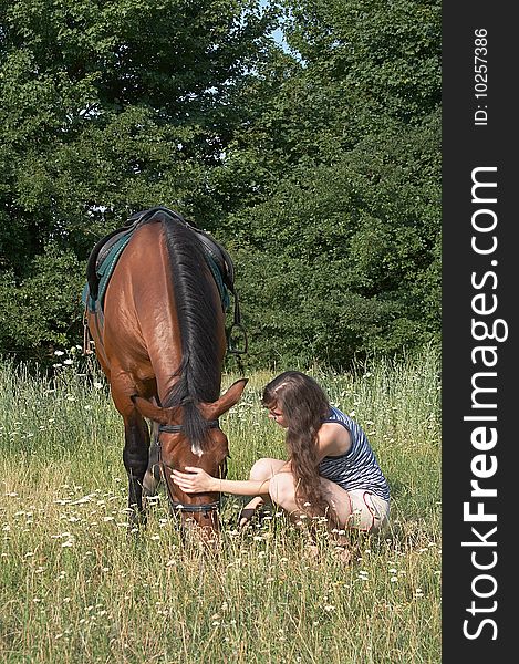 Girl And Horse