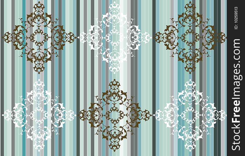 Antique Ottoman Grungy Wallpaper Raster Design