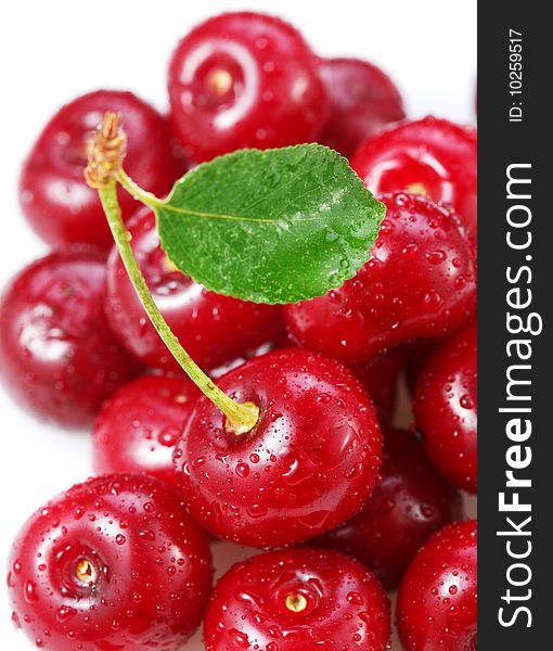 Cherries, an object is on a white background