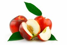 Ripe Sliced Peach (Nectarine) Royalty Free Stock Photos Ripe Sliced Peach (Nectarine) Royalty Free Stock Photos