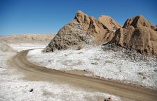 Road In The Atacama Desert Royalty Free Stock Image