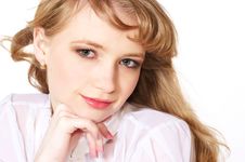 Smiling Teenage Girl With Long Blond Hair Royalty Free Stock Photos Smiling Teenage Girl With Long Blond Hair Royalty Free Stock Photos