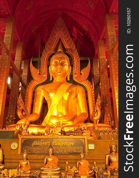Huge Buddha image of Wat Ton Son, Ang Thong province, Thailand. Huge Buddha image of Wat Ton Son, Ang Thong province, Thailand