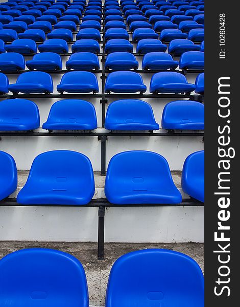 Colorful seats in stadium