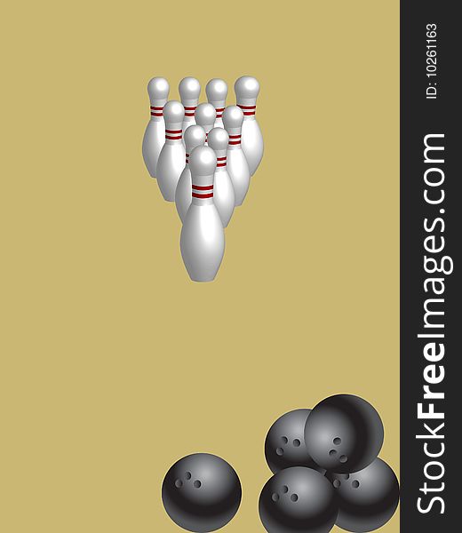 Bowling pin Illustration generated in Photoshop. Bowling pin Illustration generated in Photoshop.