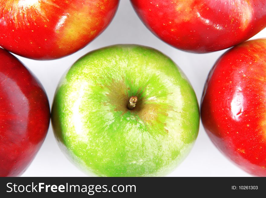 Fresh apple - green and red