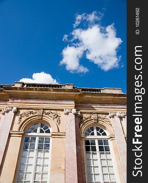 Classical Paris royal building exterior in palace. Classical Paris royal building exterior in palace