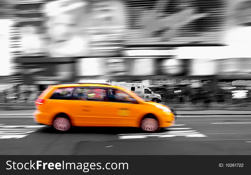Taxi At Times Square