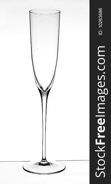 Isolated champagne glass white background. Isolated champagne glass white background