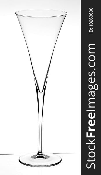 Isolated champagne glass extra shape. Isolated champagne glass extra shape
